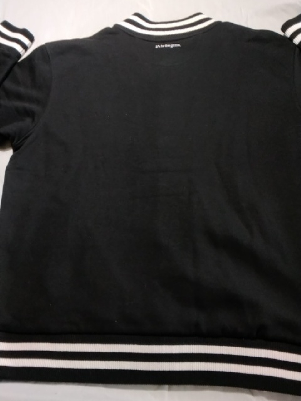 New Era Black & White " EA Sports " Embroidered Varsity Bomber Jacket , XL , $48 - Picture 7 of 9